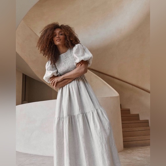 DISSH Dresses & Skirts - DISSH Ember Natural Linen Dress size 2